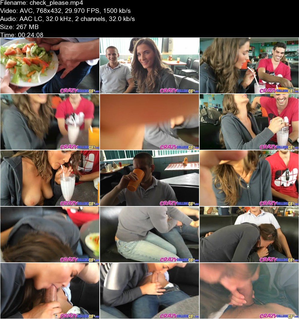 CrazyCollege: Molly Jane - Public Blowjob In Cafe 432p