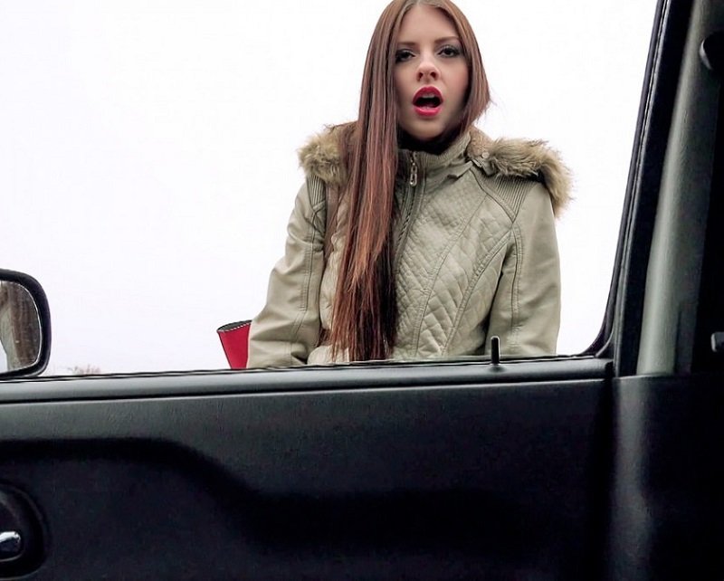 PickupGirls: Rebecca Volpetti - Blowjob In Car 480p