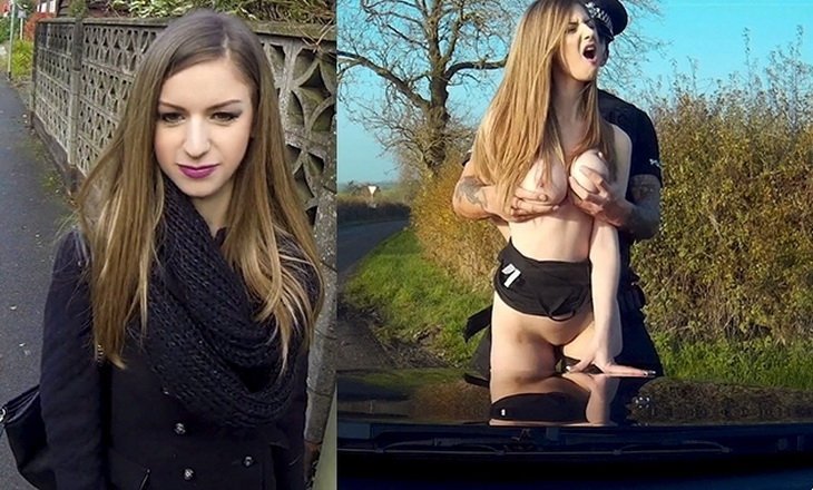 PublicFuck: Stella Cox - Public Fake Cop Sex Outdoor 480p