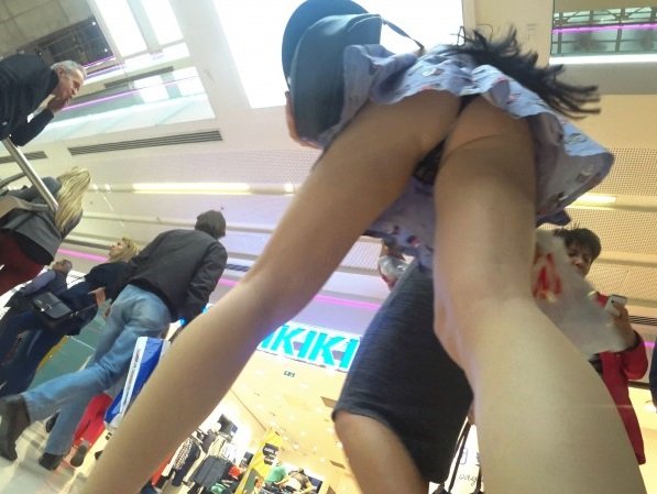 upskirt voyeur in shopping mall