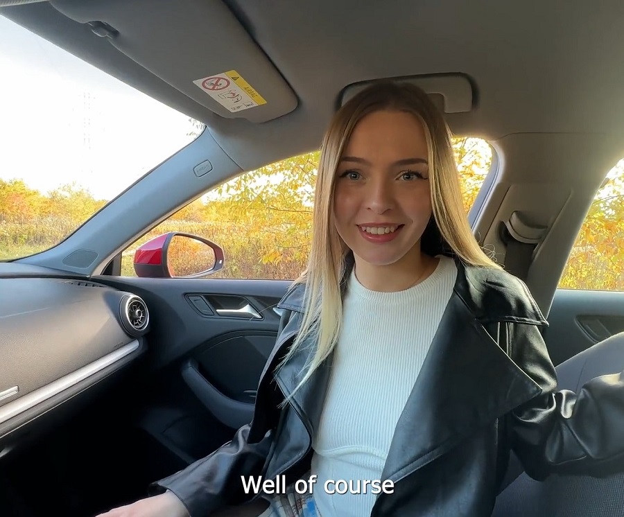 LIs Evans Cute Girl Gave A Blowjob In The Car FullHD 1080p
