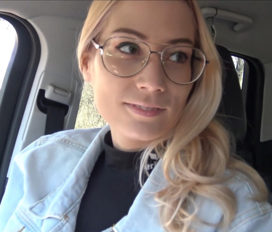 Sharon White Pickup And Fuck In Car Beauty Blonde Girl In Glasses With Big Tits FullHD 1080p