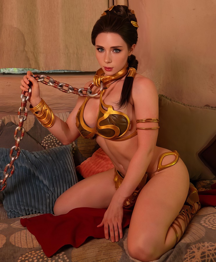 Sweety Fox Cosplay Princess Leia From Star Wars FullHD 1080p